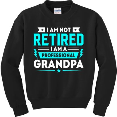 I'm Not Retired I'm A Professional Grandpa Kids Sweatshirt