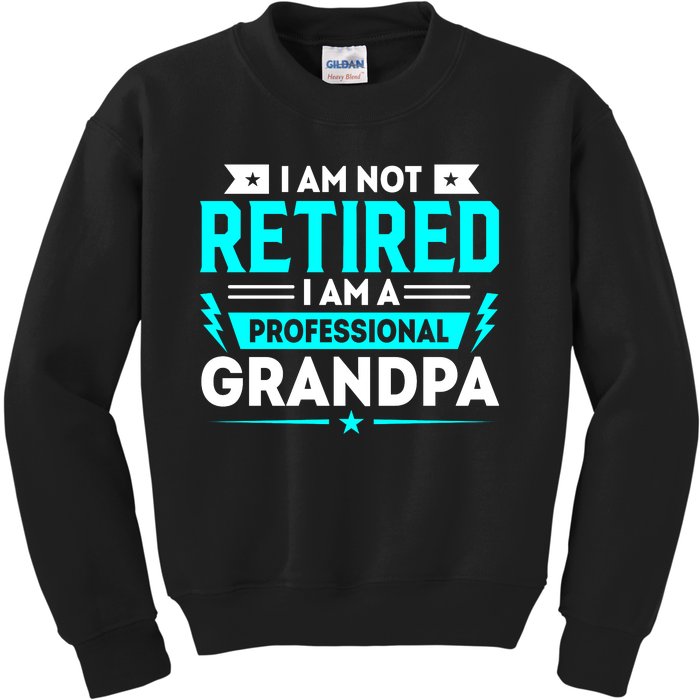 I'm Not Retired I'm A Professional Grandpa Kids Sweatshirt