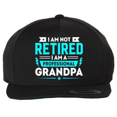 I'm Not Retired I'm A Professional Grandpa Wool Snapback Cap