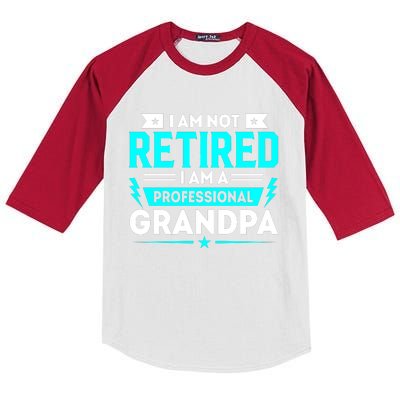 I'm Not Retired I'm A Professional Grandpa Kids Colorblock Raglan Jersey