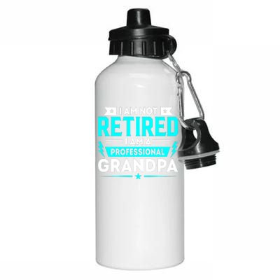 I'm Not Retired I'm A Professional Grandpa Aluminum Water Bottle