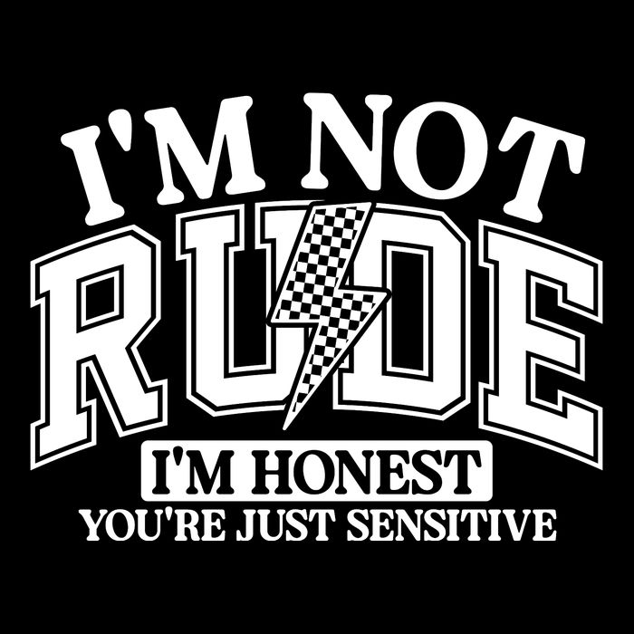 IM Not Rude Im Honest Snarky Sarcastic Funny Drawstring Bag