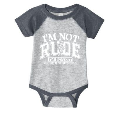 IM Not Rude Im Honest Snarky Sarcastic Funny Infant Baby Jersey Bodysuit