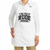 IM Not Rude Im Honest Snarky Sarcastic Funny Apron