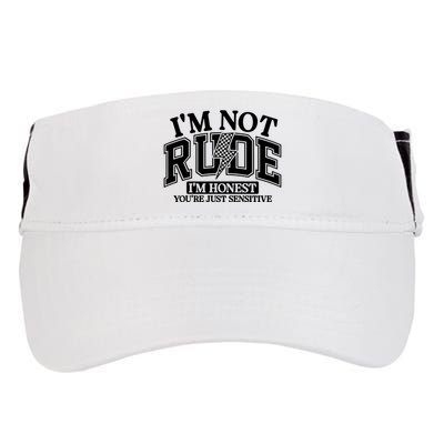 IM Not Rude Im Honest Snarky Sarcastic Funny Adult Drive Performance Visor