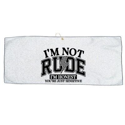 IM Not Rude Im Honest Snarky Sarcastic Funny Large Microfiber Waffle Golf Towel