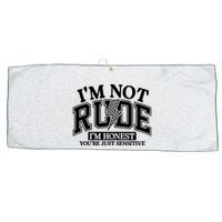 IM Not Rude Im Honest Snarky Sarcastic Funny Large Microfiber Waffle Golf Towel