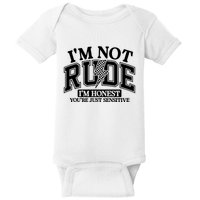 IM Not Rude Im Honest Snarky Sarcastic Funny Baby Bodysuit