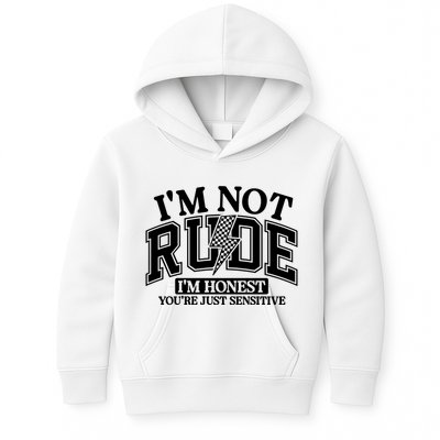 IM Not Rude Im Honest Snarky Sarcastic Funny Kids Hoodie