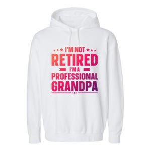 Im Not Retired Im A Professional Grandpa Cute Gift Father Day Gift Garment-Dyed Fleece Hoodie