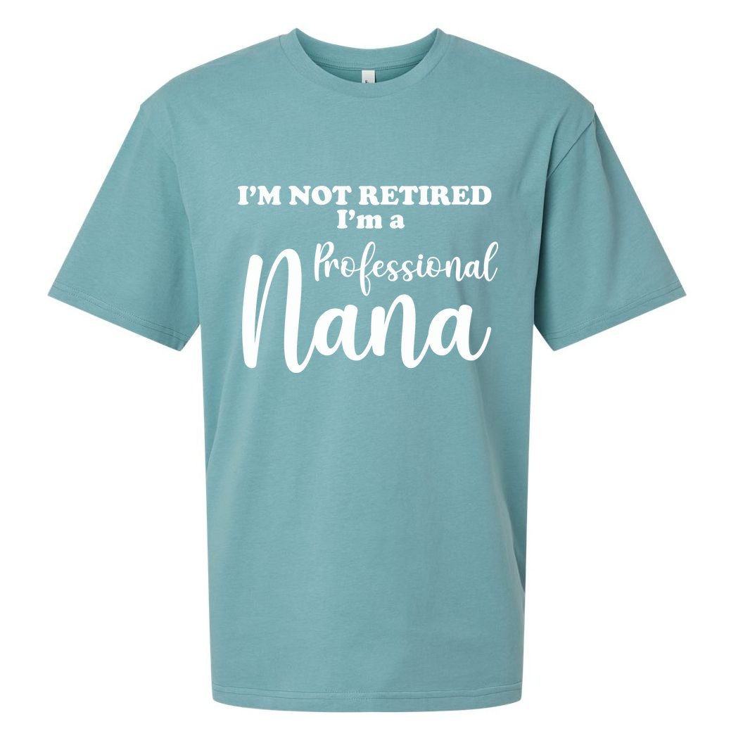 I'm Not Retired I'm A Professional Nana Valentine's Sueded Cloud Jersey T-Shirt