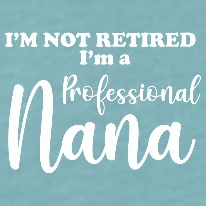 I'm Not Retired I'm A Professional Nana Valentine's Sueded Cloud Jersey T-Shirt