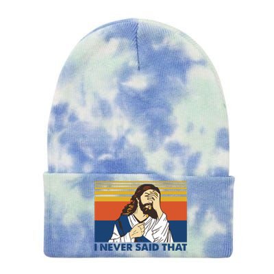 I Never Said That Funny Christian Church Jesus Music Funny Movie Cool Meme Tie Dye 12in Knit Beanie