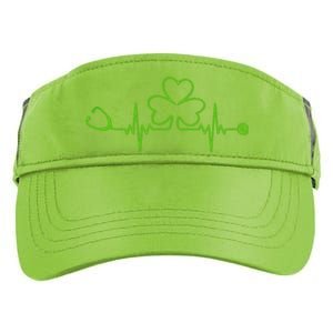 Irish Nurse St Patricks Day Shamrock Stethocsope Wo Adult Drive Performance Visor