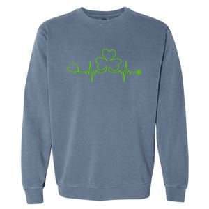 Irish Nurse St Patricks Day Shamrock Stethocsope Wo Garment-Dyed Sweatshirt