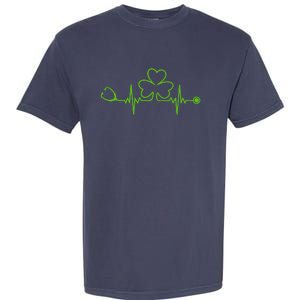 Irish Nurse St Patricks Day Shamrock Stethocsope Wo Garment-Dyed Heavyweight T-Shirt