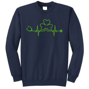 Irish Nurse St Patricks Day Shamrock Stethocsope Wo Sweatshirt