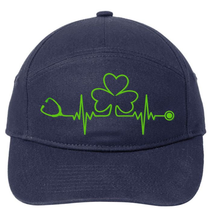 Irish Nurse St Patricks Day Shamrock Stethocsope Wo 7-Panel Snapback Hat