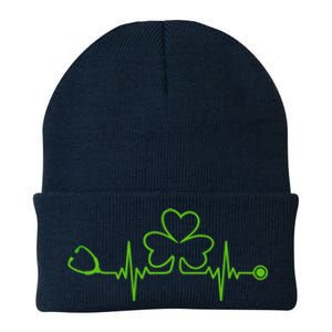 Irish Nurse St Patricks Day Shamrock Stethocsope Wo Knit Cap Winter Beanie