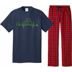 Irish Nurse St Patricks Day Shamrock Stethocsope Wo Pajama Set