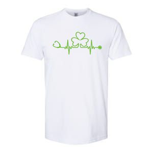 Irish Nurse St Patricks Day Shamrock Stethocsope Wo Softstyle CVC T-Shirt