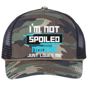 I'm Not Spoiled NONNIE Just Loves Me Funny Gaming Family  Retro Rope Trucker Hat Cap