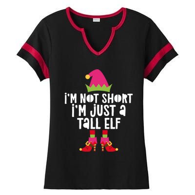 IM Not Short IM Just A Tall Elf Meaningful Gift Matching Christmas Meaningful Ladies Halftime Notch Neck Tee