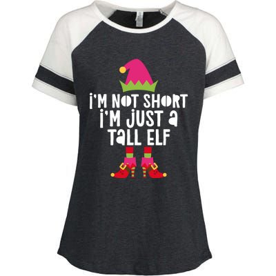 IM Not Short IM Just A Tall Elf Meaningful Gift Matching Christmas Meaningful Enza Ladies Jersey Colorblock Tee