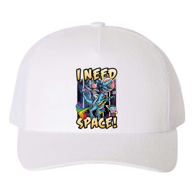 I Need Space Astronaut Riding A Blue Dinosaur In Space Yupoong Adult 5-Panel Trucker Hat