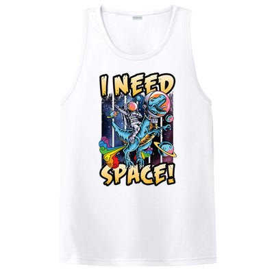 I Need Space Astronaut Riding A Blue Dinosaur In Space PosiCharge Competitor Tank