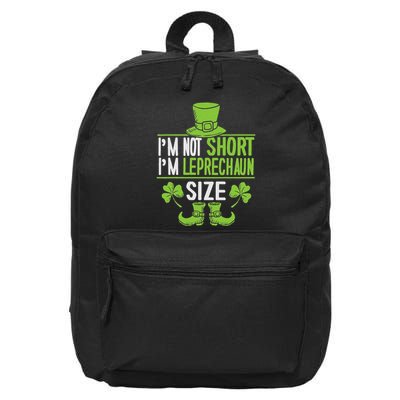 IM Not Short IM Leprechaun Size St. PatrickS Day 16 in Basic Backpack