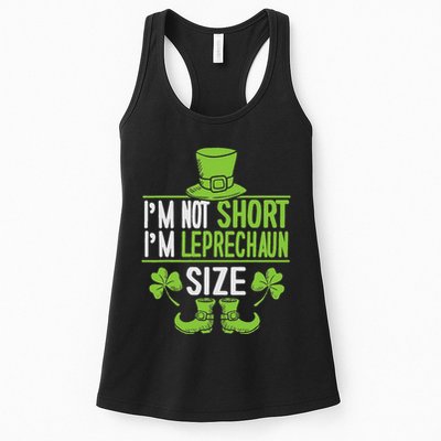 IM Not Short IM Leprechaun Size St. PatrickS Day Womens Tank Top