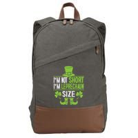IM Not Short IM Leprechaun Size St. PatrickS Day Cotton Canvas Backpack