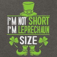 IM Not Short IM Leprechaun Size St. PatrickS Day Cotton Canvas Backpack