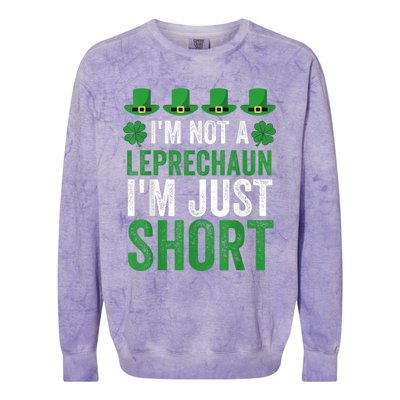 I'm Not Short I'm Leprechaun Size Happy St. Patrick's Day Colorblast Crewneck Sweatshirt