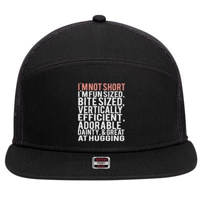 I'm Not Short I'm Fun Sized 7 Panel Mesh Trucker Snapback Hat