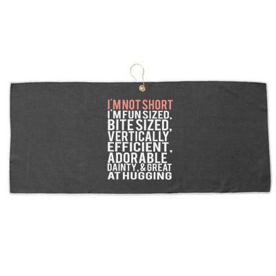 I'm Not Short I'm Fun Sized Large Microfiber Waffle Golf Towel