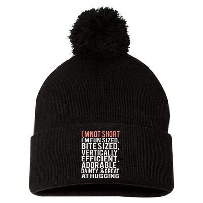 I'm Not Short I'm Fun Sized Pom Pom 12in Knit Beanie