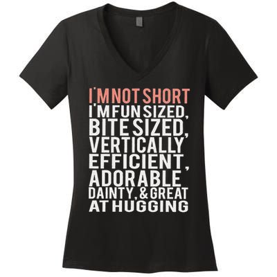 I'm Not Short I'm Fun Sized Women's V-Neck T-Shirt