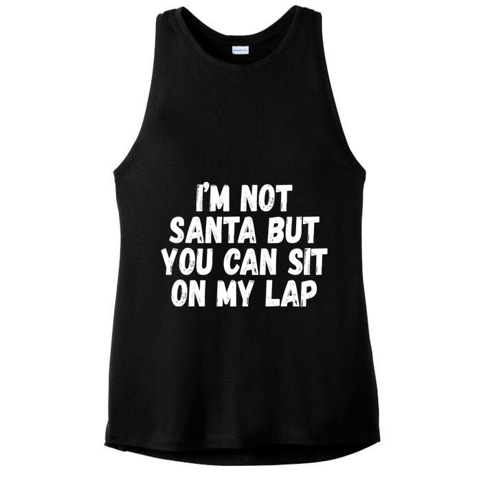 Im Not Santa But You Can Sit On My Lap Funny Ladies PosiCharge Tri-Blend Wicking Tank