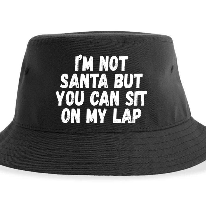 Im Not Santa But You Can Sit On My Lap Funny Sustainable Bucket Hat