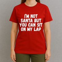 Im Not Santa But You Can Sit On My Lap Funny T-Shirt
