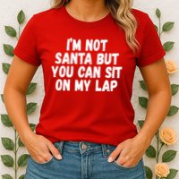 Im Not Santa But You Can Sit On My Lap Funny Womens T-Shirt
