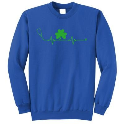 Irish Nurse St Patricks Day Rn Stethoscope Heartbeat Nurses Meaningful Gift Sweatshirt