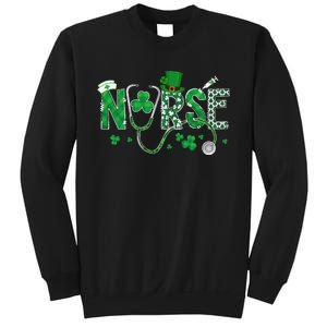 Irish Nurse St Patricks Day Shamrock Stethocsope Sweatshirt