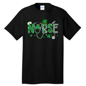 Irish Nurse St Patricks Day Shamrock Stethocsope Tall T-Shirt