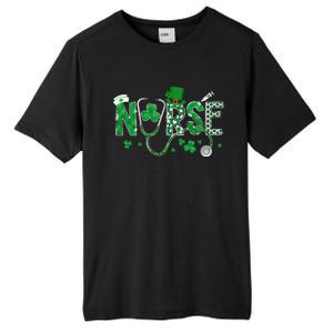 Irish Nurse St Patricks Day Shamrock Stethocsope Tall Fusion ChromaSoft Performance T-Shirt