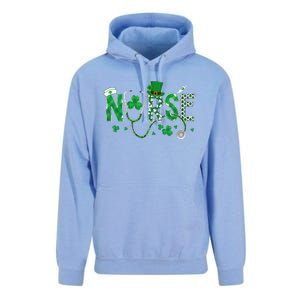 Irish Nurse St Patricks Day Shamrock Stethocsope Unisex Surf Hoodie