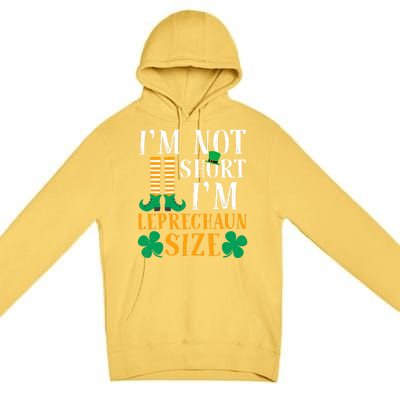 Im Not Short I Am Funny Leprechaun Size St Patricks Day Gift Premium Pullover Hoodie