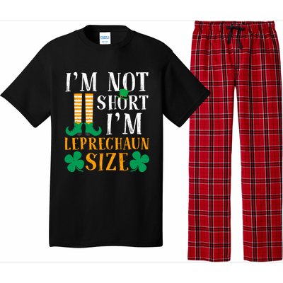 Im Not Short I Am Funny Leprechaun Size St Patricks Day Gift Pajama Set